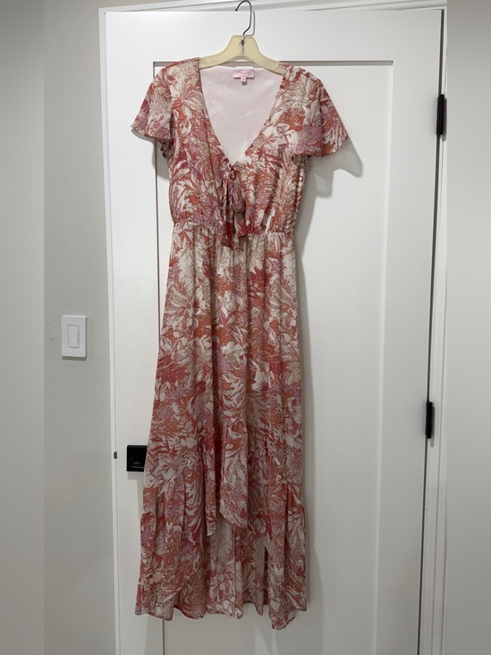 Pink Lily Dresses & Skirts - Pink Lily Blush Rust Floral High-Low Maxi Dress